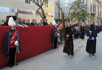 El grup de penitents anava a la cua de la processó.