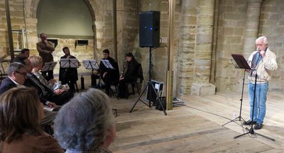 L'escriptor Francesc Pané ha estat l'encarregat de llegir la glossa de la diada.