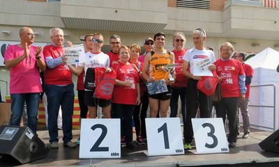 Podi dels guanyadors en la distància de 10 km de la categoria masculina.