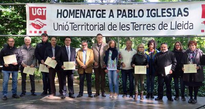 Foto dels militants amb 25 anys d'afiliació al sindicat.