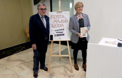 L'alcalde, Àngel Ros, i la tinent d'alcalde Montse Parra han presentat els actes de la Festa Major de Lleida 2017.
