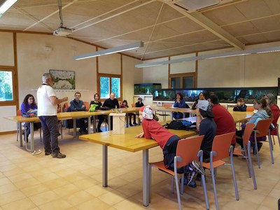 Han participat en el taller les quinze famílies que van apadrinar una caixa niu al març.