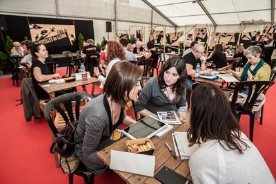 L'Espai Pro, dedicat als professionals de les arts escèniques, funcionant a plena activitat.