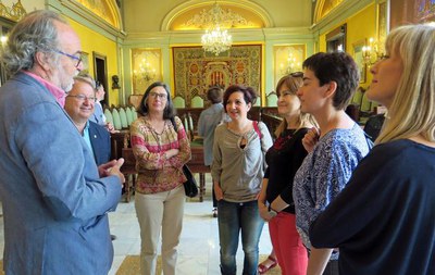 Xavier Rodamilans ha rebut a la Paeria els socis del projecte "Growing Together" que Lleida desenvolupa amb Portugal i Itàlia.