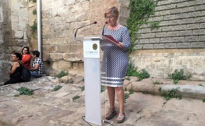 La regidora de Cultura, Montse Parra, ha participat en la lectura de texts.