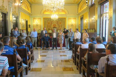 El pilot lleidatà, Isidre Esteve, també ha volgut saludar i felicitar els i les esportistes del CN Lleida.