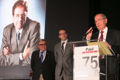 Josep Maria Pujol, al capdavant de Prefabricats Pujol, en el 75è aniversari de la firma.