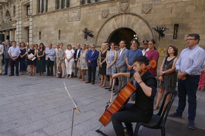 La interpretació de “El cant dels ocells” i el “Segon moviment sonata en La menor" de Vivaldi a càrrec de Raül Ortega, alumne de 4t curs del Grau Pro….