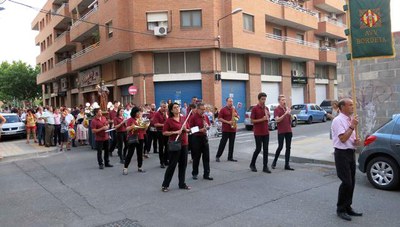 La Ilerband ha acompanyat amb la música la processó.