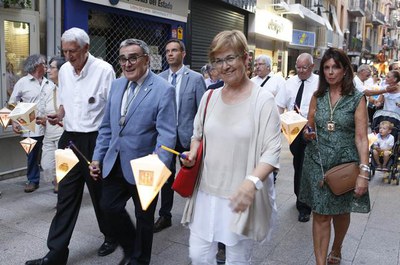 L'alcalde i els membres de la corporació que hi han assistit encapçalaven la romeria.