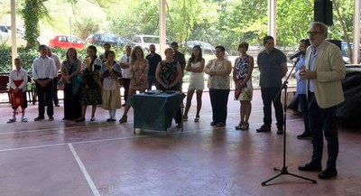 El tinent d'alcalde Larrosa ha dirigit unes paraules als veïns.