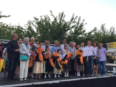 Foto de família de l'inici de la Festa Major de Balàfia..