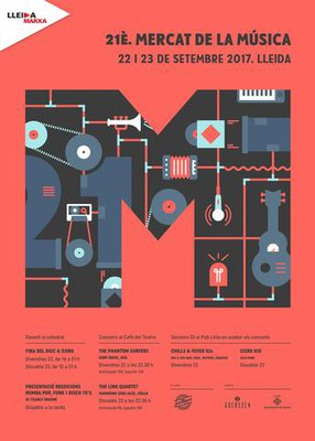 Cartell del XXI Mercat de la Música.