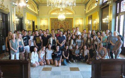 Recepció a la Paeria a estudiants noruecs d’intercanvi amb l’INS Josep Lladonosa.