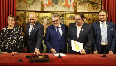 En l'acte han participat Maria Rosa Eritja, Rafael Peris, Àngel Ros, Manel Llaràs i Jordi Tarruella.