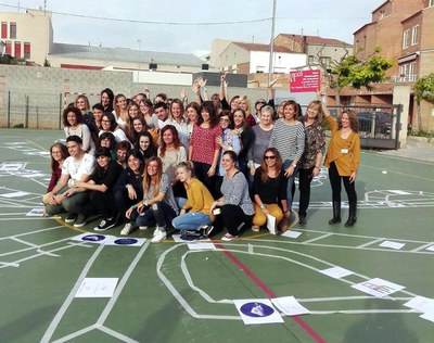 Foto de família del grup d'uns dels tallers.