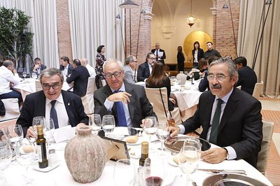Àngel Ros, Robert Serentill i Kim Faura, al Parador de Lleida.
