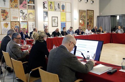 La presentació del pressupost al món empresarial i els sindicats, aquesta tarda a la sala Alfred Perenya.