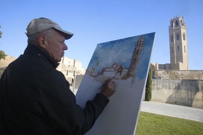 Primer concurs de pintura ràpida històrica de Lleida.