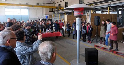 Acte de presentació de l'espai creatiu a l'antiga fàbrica d'ascensors Marvi.