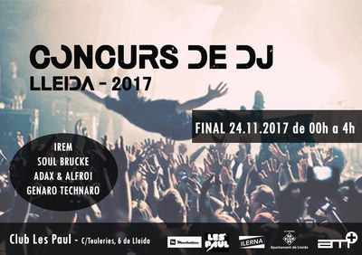 Cartell de la final del 12è concurs de Dj’s Ciutat de Lleida.