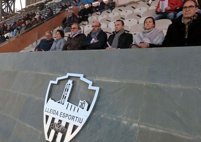 El tinent d'alcalde Rodamilans i els regidors Cerdà i Marín han assistit al Camp d'Esports.