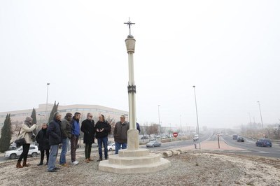 La Creu del Batlle, un element patrimonial de l'Horta que havia estat reivindicada pels veïns de les partides.
