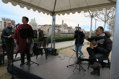 Un moment de la interpretació musical que ha acompanyat l'acte..