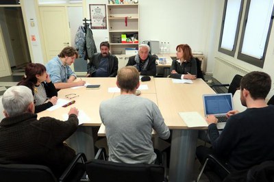 Una de les cinc taules de debat que s'han celebrat avui per fer el diagnòstic de la situació cultural de la ciutat.