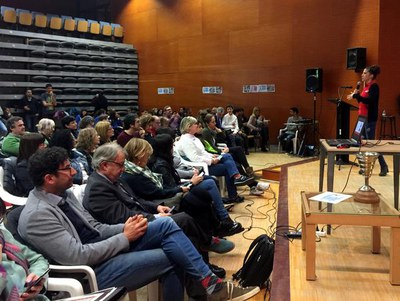 L'atleta Beatriz Pascual va fer una xerrada sobre motivació.