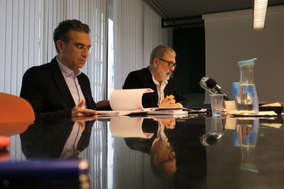 Roda de premsa de presentació de l'avantprojecte de l'ordenança del paisatge de Lleida.