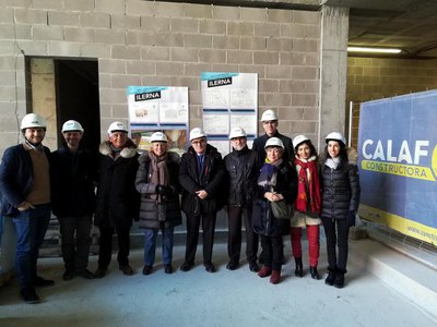 L'alcalde ha visitat les instal·lacions acompanyat dels responsables d'Ilerna i dels encarregats de l'obra.