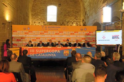 L'alcalde de Lleida, Àngel Ros, en la presentació de la competició, que compta amb el suport de la Paeria..