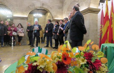 Ofrena floral a Blas Infante en què hi han participat lleidatans i andalusos.