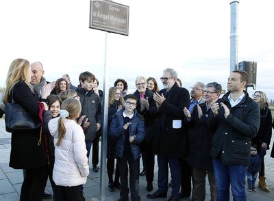 El tinent d’alcalde Fèlix Larrosa i els familiars del reconegut cuiner Ángel Moncusí han inaugurat el nou vial a la zona de Copa d’Or, destacant la v….