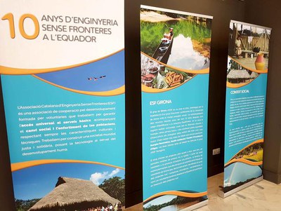 L’Aparador, l’espai d’exposicions al hall de la Palma, exposa els mesos de març i abril la mostra “10 anys d’Enginyeria Sense Fronteres a l’Equador”.