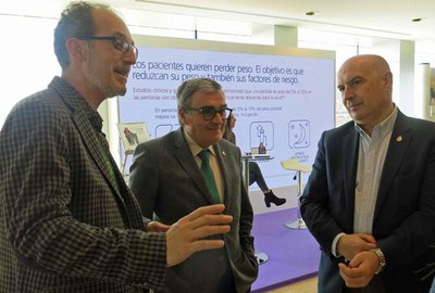 L’alcalde, Àngel Ros ha visitat els expositors del congrés del SEEDO a la Llotja.