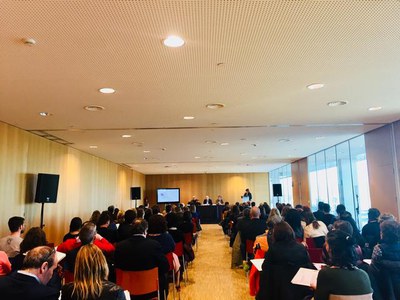 Ramon Térmens, president del Grup Taurus, ha estat l’encarregat de fer la conferència inaugural.