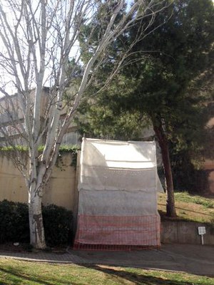 La zona d'intervenció romandrà tapada fins a la seva inauguració.