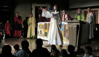 Els actors del TOAR fa 21 anys que representen la Passió al Carme.