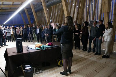 Els joves emprenedors han presentat el seu projecte davant el públic assistent.