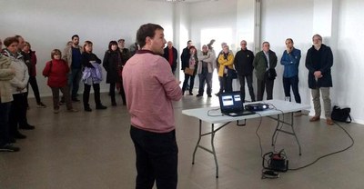 Tècnics d'Aigües de Lleida han acompanyat els visitants durant la visita.