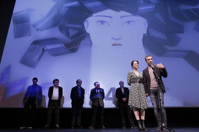 Aida Folch i Pablo Derqui, durant la presentació de 'Vida Privada'.