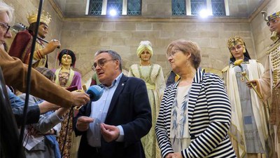 L'alcalde i la regidora de Cultura han fet balanç de la festa major al Pati de la Paeria.