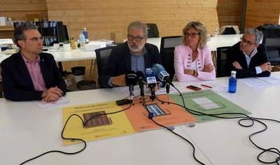 La roda de premsa ha tingut lloc aquest migdia a La Casa de Fusta del carrer Cavallers.