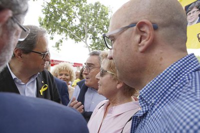 El paer en cap ha presentat al president Torra els regidors del consistori que els han acompanyat durant la visita.