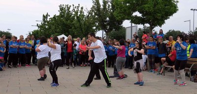 Escalfament previ a l'inici de la caminada.