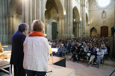 La nau central de la Seu Vella s'ha omplert per escoltar el concert d'Hespèrion XXI.