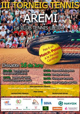 Cartell de l'esdeviment, que tindrà lloc al Club Tennis Lleida aquest dissabte.