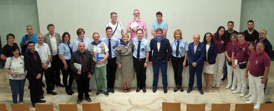 Recepció oficial als representants de les bandes a la Regidoria de Cultura.